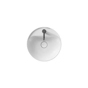 Lavabo Form appoggio salvaspazio diam. 45 tondo monoforo in ceramica bianco di Ceramica Alice