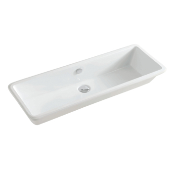 Lavabo Gea incasso sottopiano cm. 90x33 in ceramica bianco lucido di Art Ceram