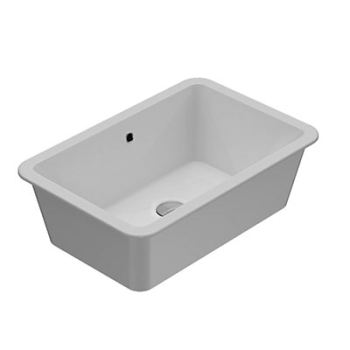 Lavabo Cortona sottopiano cm. 60x40 in ceramica bianco lucido di Ceramica Globo