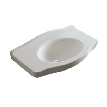 Lavamani Ethos sospeso cm. 50x28 bianco lucido di Ceramica Galassia