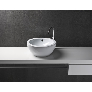 Lavabo tondo da appoggio Panorama bianco di Ceramica GSI