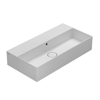 Lavabo T-Egde sospeso/appoggio cm. 71x37 rettangolare bianco lucido di Ceramica Globo