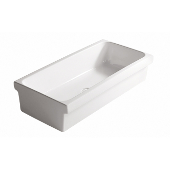 Lavello a canale Ninive cm. 120x45xh20 bianco lucido di Ceramica Galassia