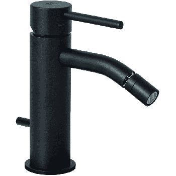 Miscelatore bidet Light con scarico in ottone nero opaco di Paffoni