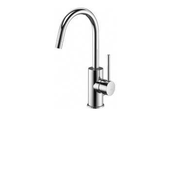 Miscelatore lavabo Light a canna alta con scarico in ottone cromo di Paffoni