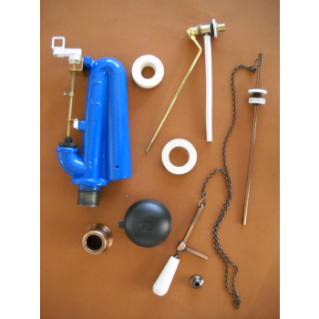 Meccanismo di scarico per cassetta alta con catenella oro