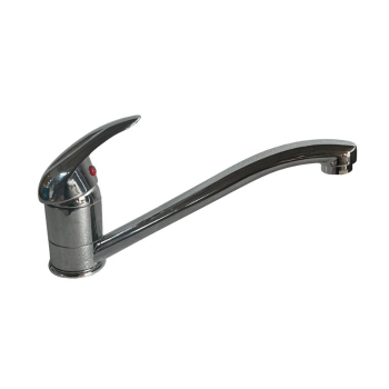 Miscelatore lavello cucina Pisa in ottone cromo con flessibili inox