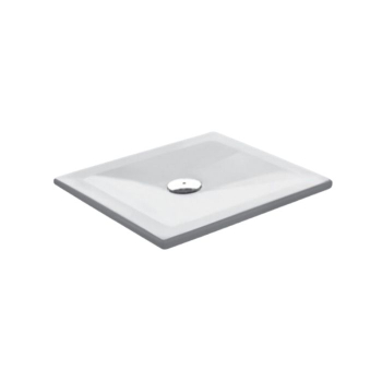 Piatto doccia 80x80 h.3 in acrilico bianco opaco velvet di Tamanaco