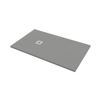 Piatto doccia 100x150 h.2,8 in marmo resina effetto pietra grigio opaco Ardesia