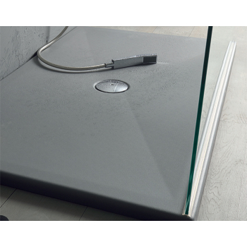 Piatto doccia 70x160 h.3 in acrilico grigio velvet di Tamanaco