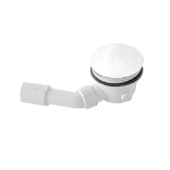 Piletta con sifone per piatto doccia diametro 90 mm tappo bianco lucida di Ceramica Azzurra