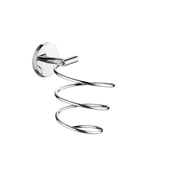 Porta asciugacapelli da muro cm. 10,6x16 in acciaio cromo di Gedy