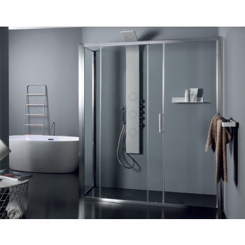 Porta doccia scorrevole cincillà con anticalcare FPSC50 cm 130 di Tamanaco