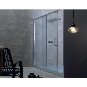 Porta doccia FPSC50 in cristallo 6 mm. cm. 100 profilo cromo di Tamanaco