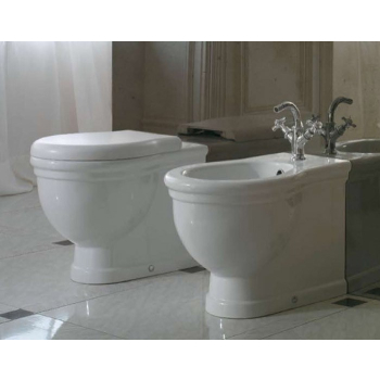 Sanitari Paestum filomuro cm. 57x38 con sedile in termoindurente softclose di Ceramica Globo