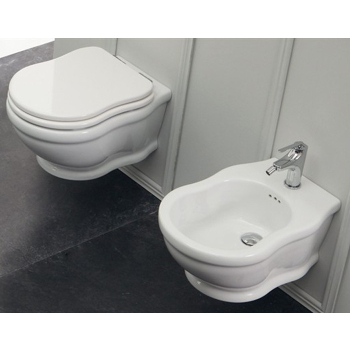 Sanitari Time sospesi cm 54 con sedile softclose di Ceramica GSG