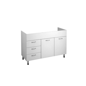 Mobile Cucina 120x50 a due ante e 3 cassetti a sinistra con lavello a due vasche e gocciolatoio a sinistra di Colavene