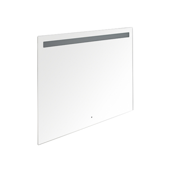 Specchio rettangolare 90x70 filo lucido con lampada a led con interruttore touch di Ceramica Globo