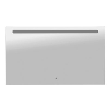 Specchio rettangolare 120x70 filo lucido con lampada a led con interruttore touch di Ceramica Globo