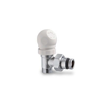 Valvola Termostatizzabile ad Angolo da 1/2 Bianca per Termoarredi e Radiatori d'arredo