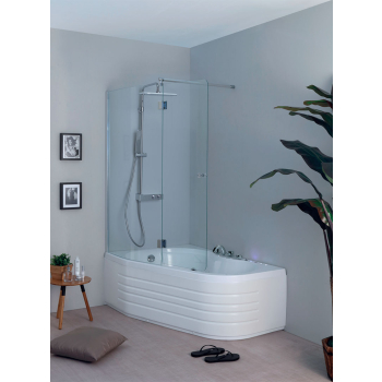 Vasca Wap combinata con box idromassaggio cm. 150x100 bianca lucida di Tamanaco