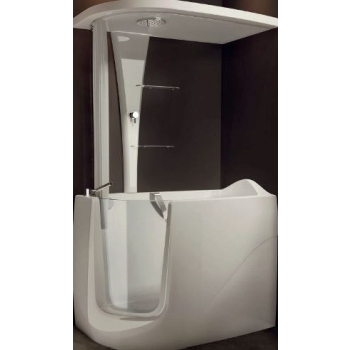 Vasca facile 130x75 combinata con seduta ergonomica a destra