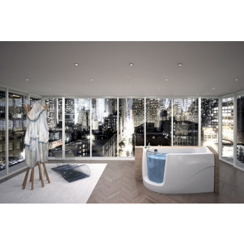 Vasca idromassaggio facile 130x75 con seduta ergonomica a destra