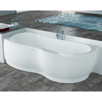 Vasca Venus con telaio e pannello 180x80 installazione a sinistra bianca di Novellini