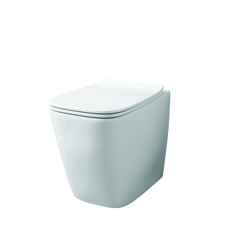 Water A16 filomuro senza brida (rimless) cm. 52x36 bianco lucido di Art Ceram