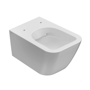 Water Stone sospeso senza brida (rimless) cm. 52x36 bianco lucido di Ceramica Globo