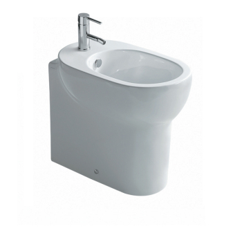 Bidet M2 filomuro rialzato cm. 55x35xh48 bianco lucido di Ceramica Galassia