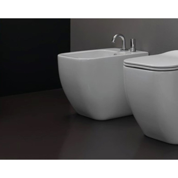 Bidet Brio filomuro cm. 52,5x36 bianco lucido di Ceramica GSG