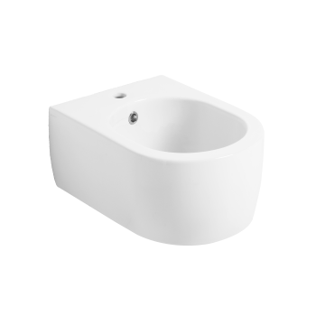 Bidet Flo sospeso salvaspazio cm. 50x36 in ceramica bianco lucido di Ceramica Kerasan