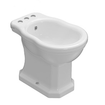 Bidet Paestum distanzato da muro cm. 57x37 tre fori bianco lucido di Ceramica Globo