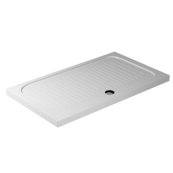 Piatto doccia 80x140 h.6 in ceramica bianco lucido Flat di Ceramica Galassia