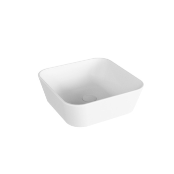 Lavabo Build appoggio salvaspazio 43x43 in ceramica bianco lucido di Ceramica Azzurra