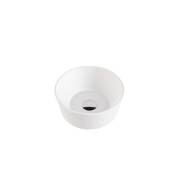 Lavabo Forma appoggio salvaspazio 35x35 tondo in ceramica bianco lucido di Ceramica Azzurra