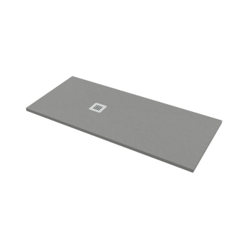 Piatto doccia 75x160 h.2,8 in marmo resina effetto pietra grigio opaco Ardesia