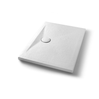 Piatto doccia 70x100 h.4 in ceramica bianco opaco Pietraceramica di Ceramica Azzurra